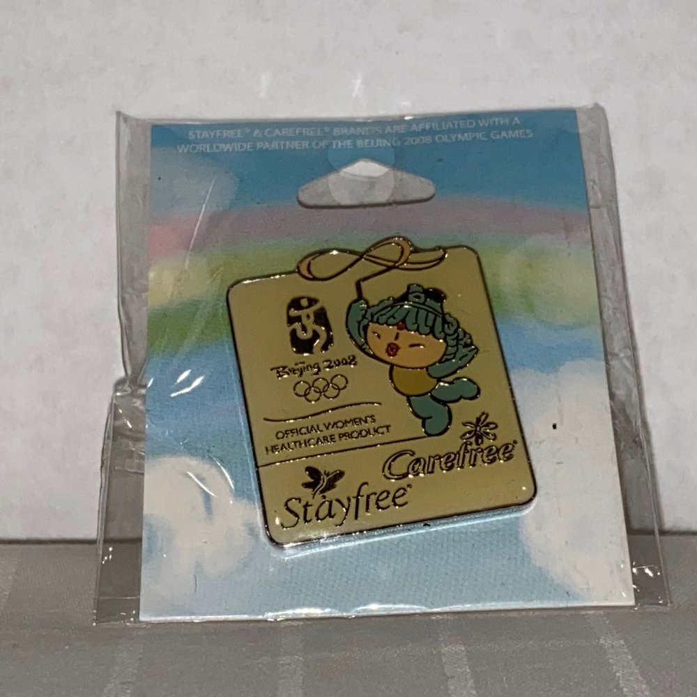 Beijing 2008 Olympics Partner-Mascot Beibei Stayfree Carefree Pin-NIP